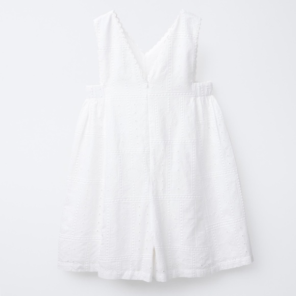 Zara Girls White Swiss Embroidery Playsuit - Size 6-7 - Picture 4 of 11